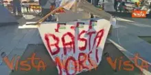 Global Sumud Flotilla, il presidio pro Palestina a piazza dei Cinquecento a Roma
