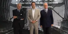 Salvini visita la mostra "Evolutio" di Webuild all'Ara Pacis di Roma
