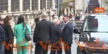 Il primo ministro ungherese Viktor Orbàn arriva a Palazzo Chigi per l'incontro con Meloni
