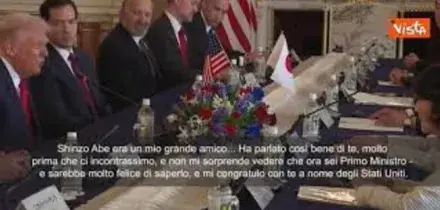 Trump a Sanae Takaichi: Shinzo Abe era un mio grande amico. Sarebbe felice che ora sei premier