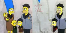 Memoriale Shoah, scritta ‘Free Pal’ su murale di aleXsandro Palombo a Milano