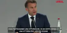 Macron apre conferenza Onu su oceani a Nizza: “Essere qui è vittoria ma vittoria fragile”