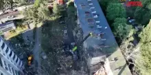 Ucraina, raid russo su Kiev: edifici ridotti in macerie