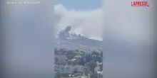 Libano, raid di Israele sulle montagne di Nabatieh: le immagini del bombardamento