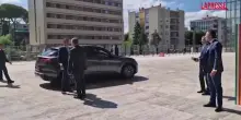 Ucraina, larrivo di Giorgia Meloni alla Nuvola per la Conferenza sulla ricostruzione