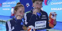 Mondiali nuoto 2025, tuffi: Santoro-Pellacani oro nel trampolino 3 metri misto