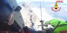 Montagna, escursionista salvato in elicottero sulla cresta di Punta Levanna: il video dei soccorsi