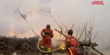 Spagna, incendi nella provincia di Avila: vigili del fuoco in azione