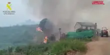 Spagna, la lotta dei vigili del fuoco contro gli incendi in Estremadura