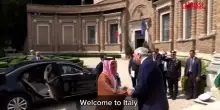 Roma, la calorosa accoglienza di Tajani al ministro degli Esteri saudita: "My Friend"