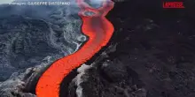 Etna, drone riprende lo spettacolo mozzafiato delle colate laviche