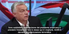 Ungheria, Orban: "Antifa gruppo terroristico"