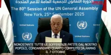 Gaza, Abbas allOnu: "La Striscia è parte integrante della Palestina"