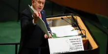 Netanyahu all’Onu nega il genocidio a Gaza: “Vergogna riconoscere Palestina”