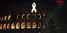 Roma, il Colosseo illuminato per i bambini malati di cancro