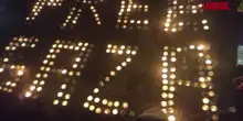 Gaza, “Luci per la Palestina”: il flash mob dei sanitari all’ospedale Spallanzani di Roma