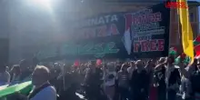 Roma, striscione pro 7 ottobre al corteo per Gaza