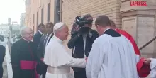 Papa Leone XIV, larrivo alla Domus Australia per la recita dei Vespri