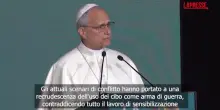 Papa Leone XIV alla Fao: "Uso della fame come arma di guerra è un crimine"