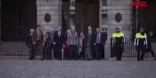 Irlanda, larrivo della nuova presidente Connolly al Castello di Dublino: le immagini