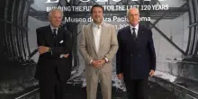 Salvini visita la mostra "Evolutio" di Webuild all'Ara Pacis di Roma