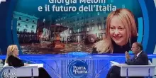Sondaggio Porta a Porta, balzo clamoroso di FdI: il distacco con il Pd è siderale