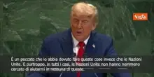 Trump all'Onu: Ho posto fine a 7 guerre e l'Onu non mi ha mai aiutato