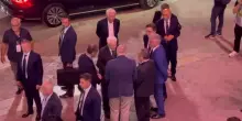 Palermo-Frosinone, l'ingresso del presidente Mattarella allo stadio
