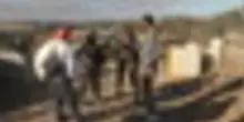 Le forze israeliane cacciano palestinesi venuti a raccogliere olive