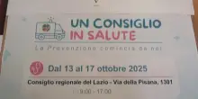 "Un Consiglio in salute", torna programma per la prevenzione nel Lazio