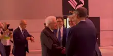 Palermo-Frosinone, l'arrivo del presidente Mattarella al Barbera