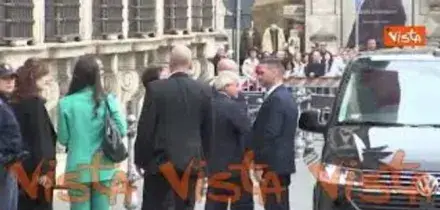 Il primo ministro ungherese Viktor Orbàn arriva a Palazzo Chigi per l'incontro con Meloni