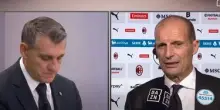 Milan, Allegri gela Vieri in diretta su Dazn: "Se avevo te in panchina..."