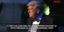 Trump contro Kimmel: "Terribile, ecco perché lo hanno sospeso"