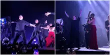 Il coreografo Carlos Diaz Gandia si scatena sul palco con l’amico Mahmood – IL VIDEO