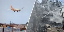 Volo Air India diretto a Londra precipita in area residenziale con 242 persone a bordo