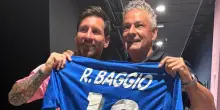 Messi incontra Baggio negli spogliatoi e si emoziona: “Sei un crack, una leggenda”