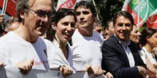 Inziativa congiunta dei leader Avs, M5s e Pd: “Il governo fermi la cooperazione militare con Israele, basta massacri”