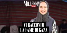 Vi racconto la fame di Gaza, Millennium Live con Aya Ashour. Segui la diretta