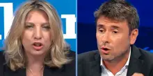 Lite Bolloli-Di Battista. “Con lei si torna al M5s di 10 anni fa”. “Lei scrive per il giornale di un senatore della Lega”. Su La7