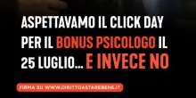 Bonus psicologo 2025, manca il decreto attuativo e slitta il click day. L’appello: “Ora una legge popolare per garantirlo a tutti”