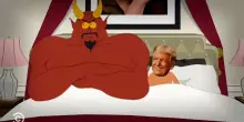 Trump nudo a letto con Satana: la scena choc nella nuova puntata di South Park fa infuriare la Casa Bianca