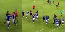 Pugni in faccia, caos in campo e due espulsi: il video della rissa senza senso tra Como e Betis Siviglia