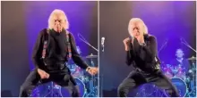 Riccardo Fogli choc sul palco: “Si è ‘schitarrato’ le parti intime”. Il video dell’esibizione è virale