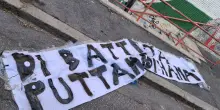 Roma, Centro Sociale La Strada: “Ordigno esplosivo contro la nostra porta”. Sul posto lo striscione: “Di Battista puttana di Hamas”