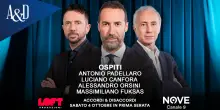 Padellaro, Canfora, Orsini e Fuksas ospiti di Luca Sommi ad Accordi&Disaccordi, sabato 4 ottobre. Con Travaglio e Scanzi
