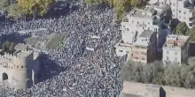 Corteo a Roma per Gaza, le immagini dall’alto della marea umana: il video