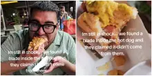 “Ho trovato una lametta nel mio hot dog, il personale non si è nemmeno scusato”: cliente furibondo – VIDEO