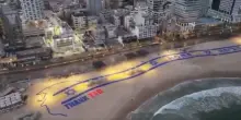 “Grazie Trump”: sulla spiaggia di Tel Aviv la maxi-scritta per il presidente Usa