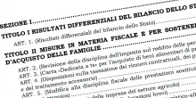 Il testo integrale della Legge di Bilancio approvato in Consiglio dei ministri